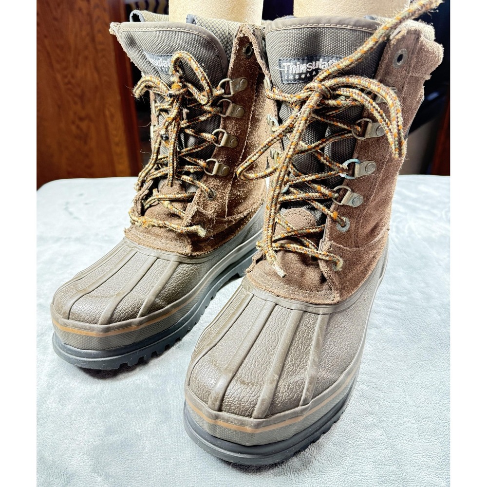 Rocky Boots Mens Size 4 Brown Leather Thinsulate Insulated Snow Winter Outdoor